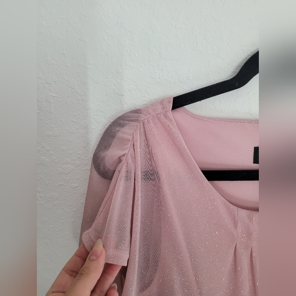 Enfocus Petite Glitter Bottom Ruffle Dress - Picture 4 of 8